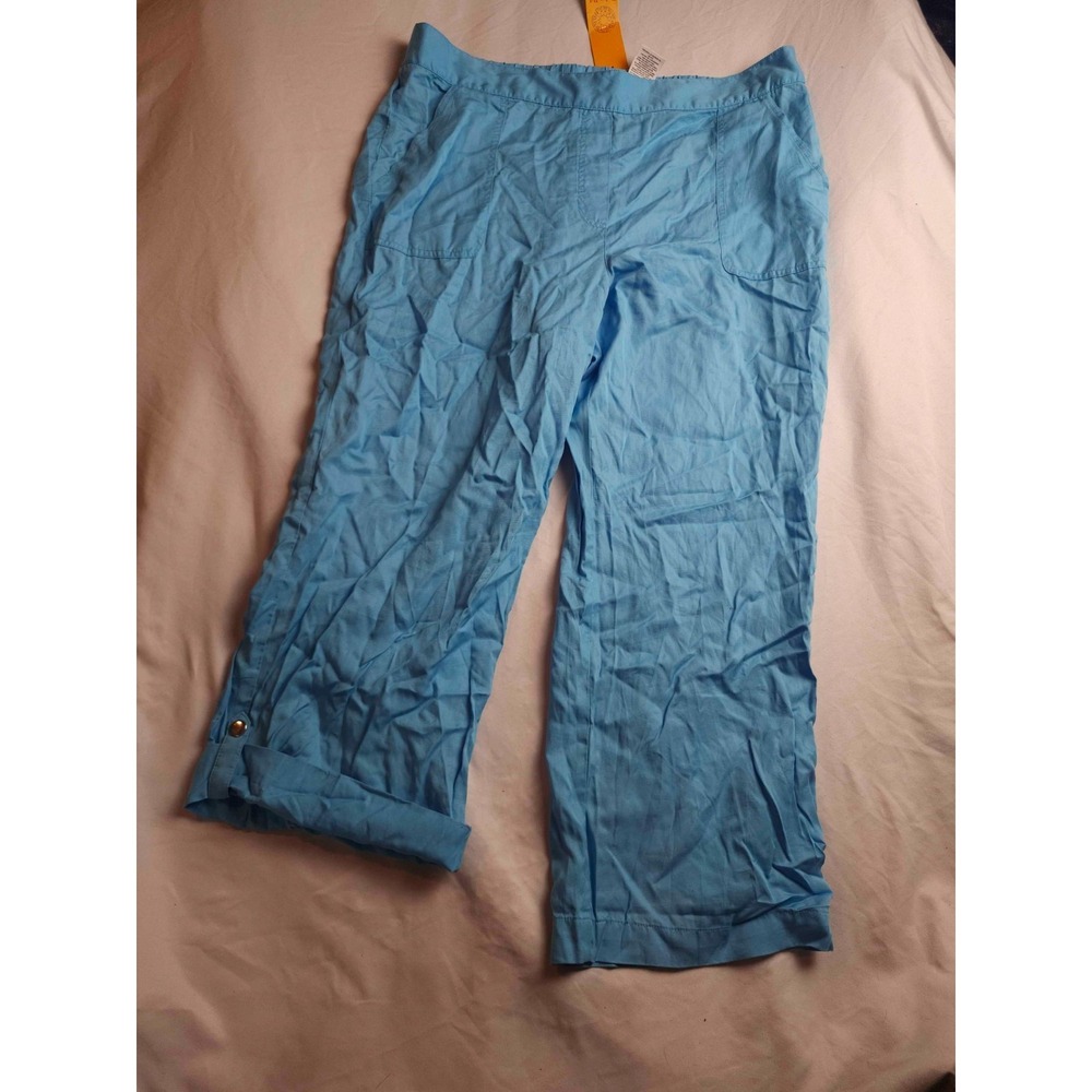 Ruby Rd Pants Womens 16 Blue Classic Casual Summer Essential Beach Vacationwear